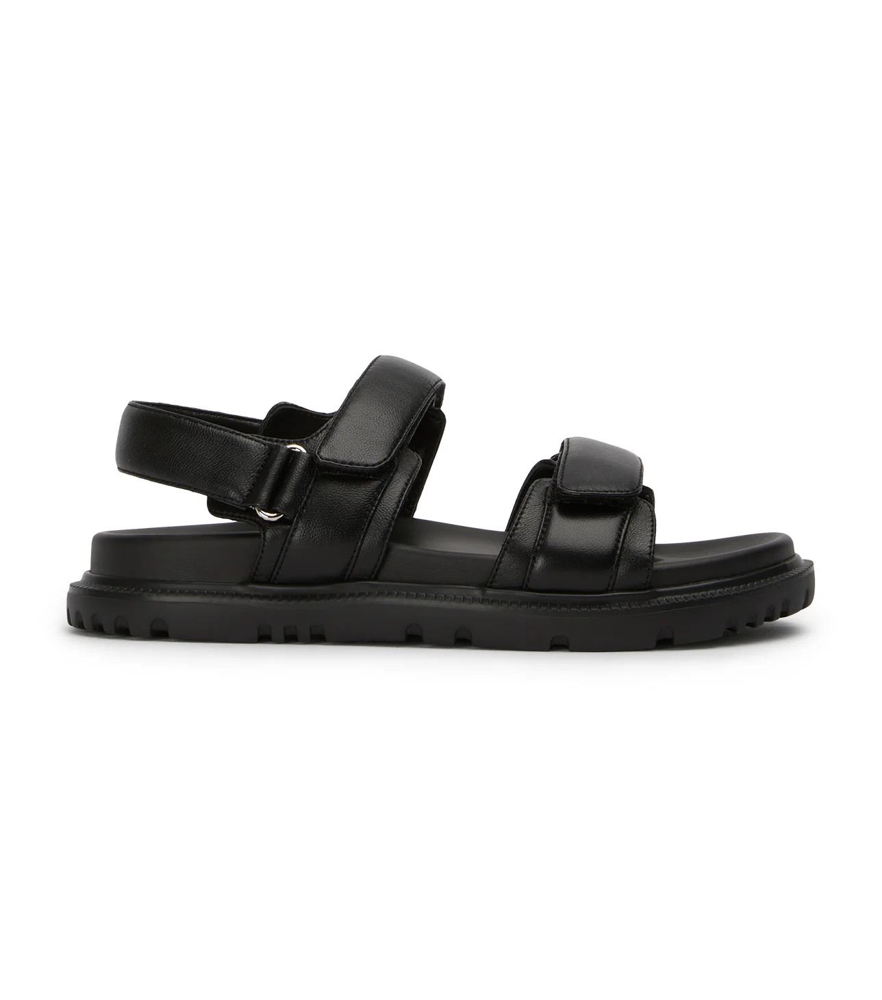 Falcon Black Nappa Sandals | Tony Bianco (Australia & New Zealand)
