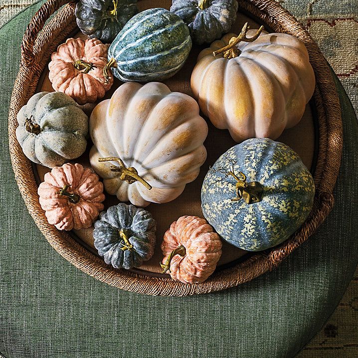 Faux Autumn Gourd Hand Finished in Harvest Shades for Fall Centerpieces | Ballard Designs, Inc.