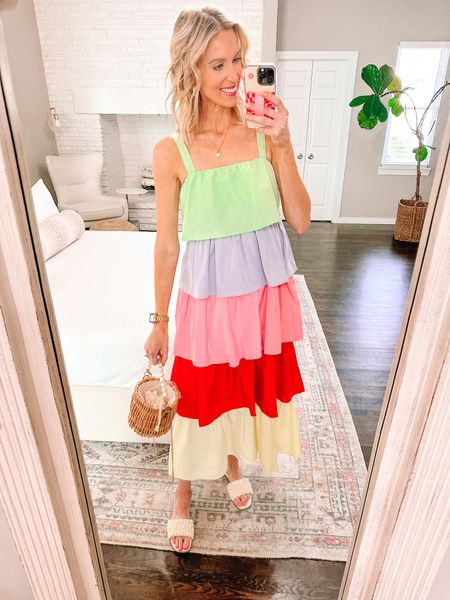 How fun is this tiered dress from Buddy Love? 

Maxi dress / pearl sandals / Target sandals / Amazon bag / summer outfit 

#LTKfindsunder100 #LTKfindsunder50