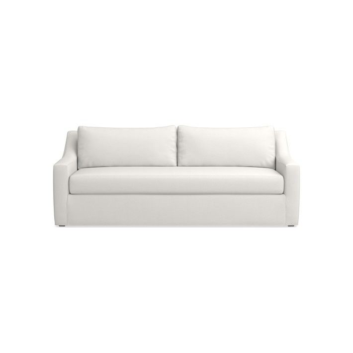 Ghent Slipcovered 84" Sofa, Down Cushion, Performance Slub Weave, White | Williams-Sonoma