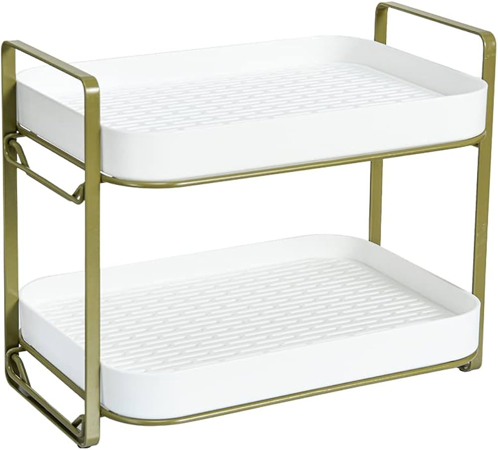 Lille Home Two-Tier Multi-Functional Storage Organizer with Removable Drain Tray, Cup/Mug Holder ... | Amazon (US)