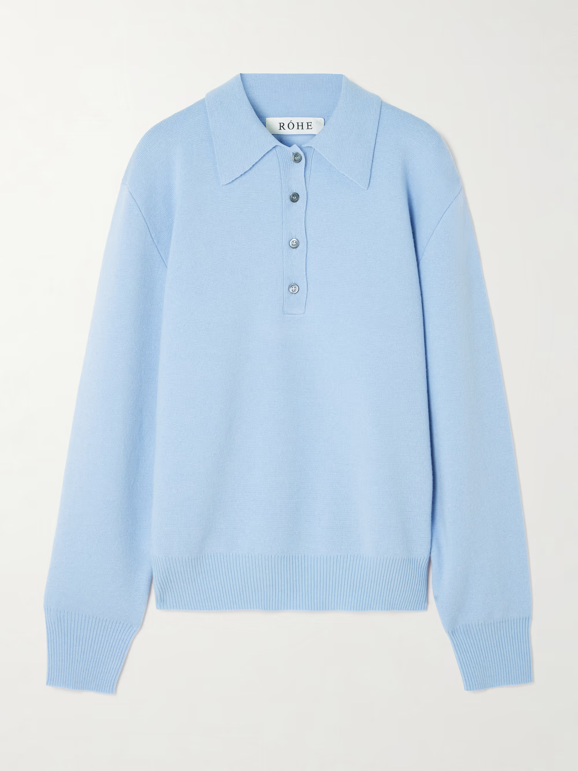 Wool and cashmere-blend polo shirt | NET-A-PORTER (UK & EU)