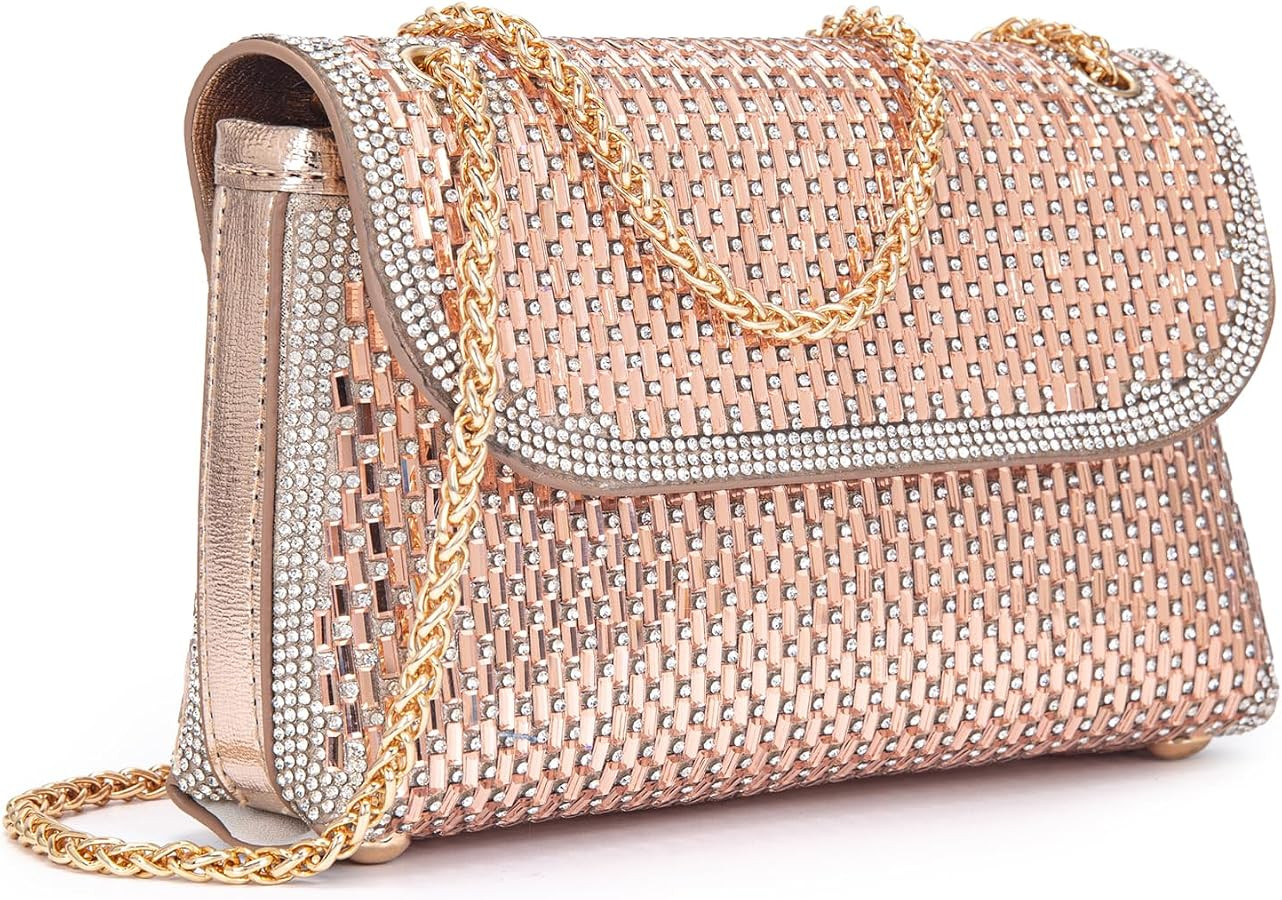 Shoulder Bags Crossbody Bag Purses Handbags Crystals Rhinestone Evening Bag for Women Clutch Purs... | Amazon (US)