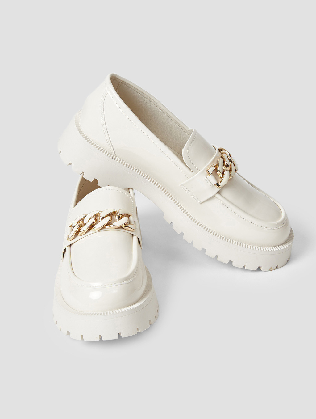 Chain Strap Platform Loafers | Lattelierstore