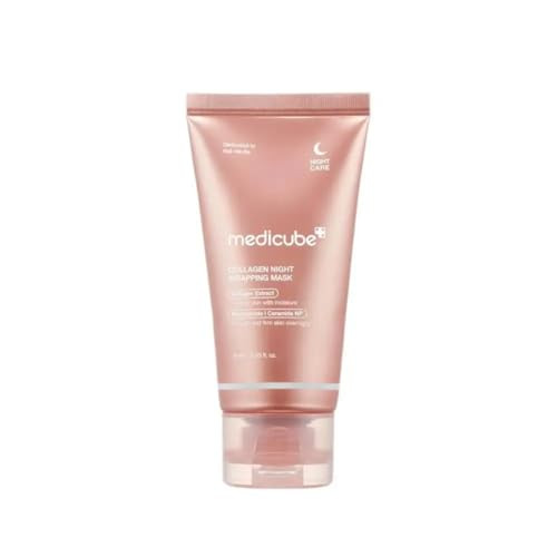 Medicube Collagen Overnight Wrapping Peel Off Facial Mask Pack - Elasticity & Hydration Care, Reduces Sagging & Dullness - Hydrolyzed Collagen For Glowing Skin - Korean Skin Care, 75ml, 2.53 fl.oz | Amazon (CA)