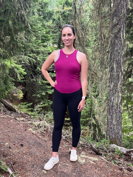 Forest bathing 🌲💗

Wearing size 6 in the tank and leggings and size 10 in the bra.

#LTKFitness #LTKunder100 #LTKunder50