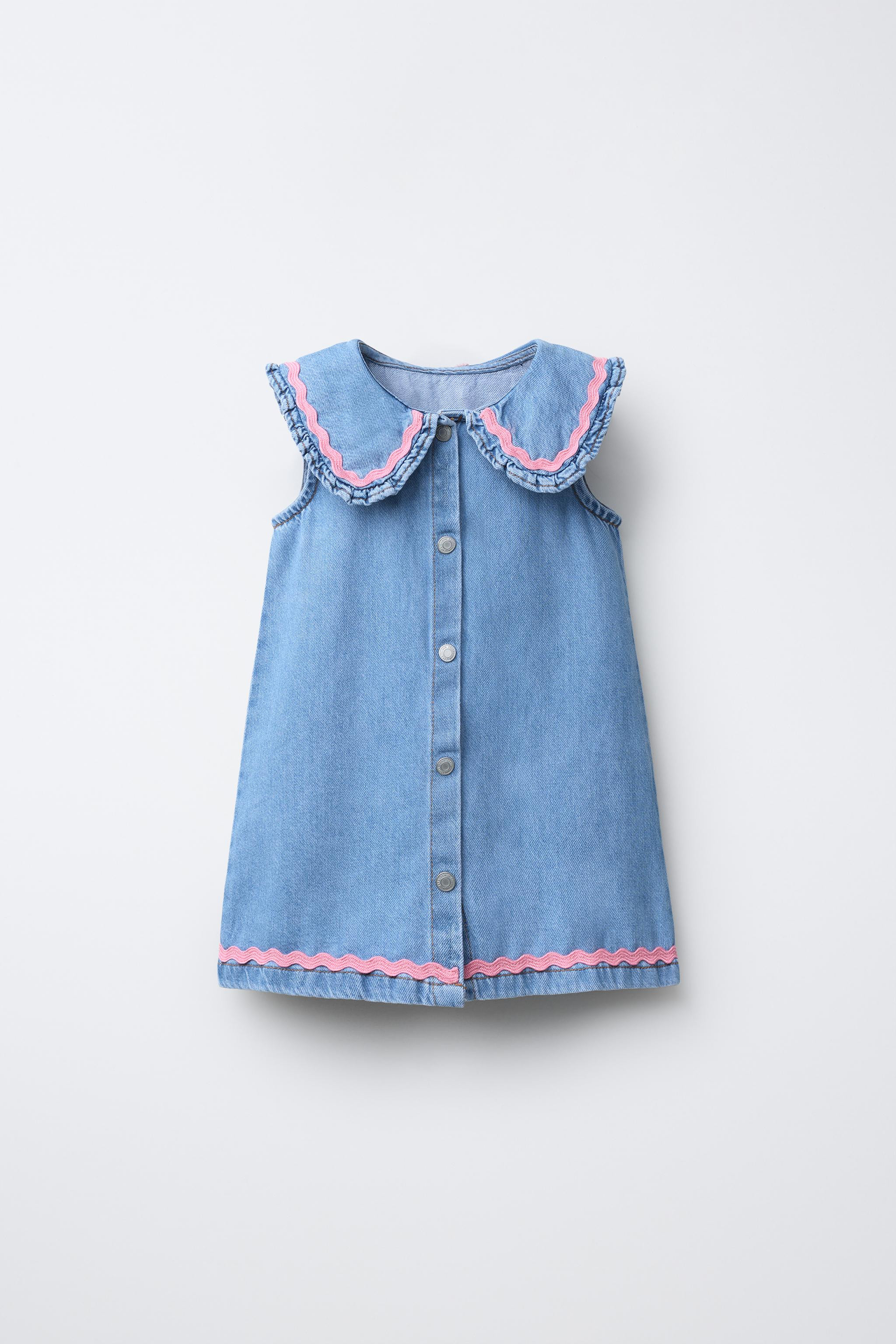 RUFFLED DENIM DRESS | Zara US