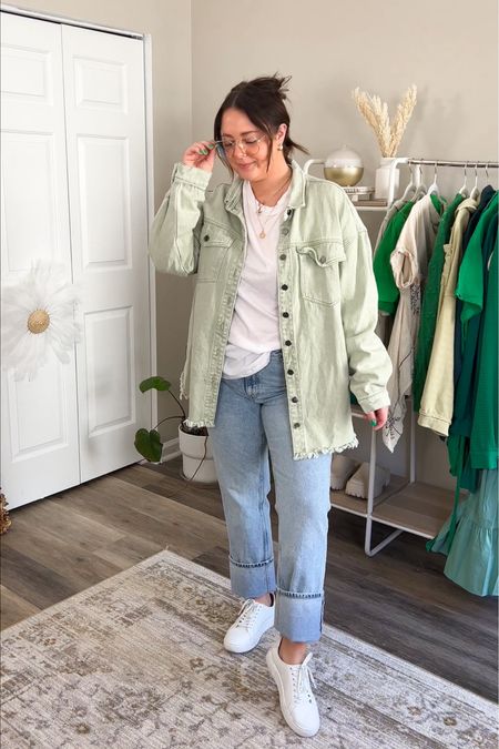 Simple St Pattys Day Outfit Inspo 🍀 love this shacket and it comes in lots of colors

#LTKmidsize #LTKSeasonal