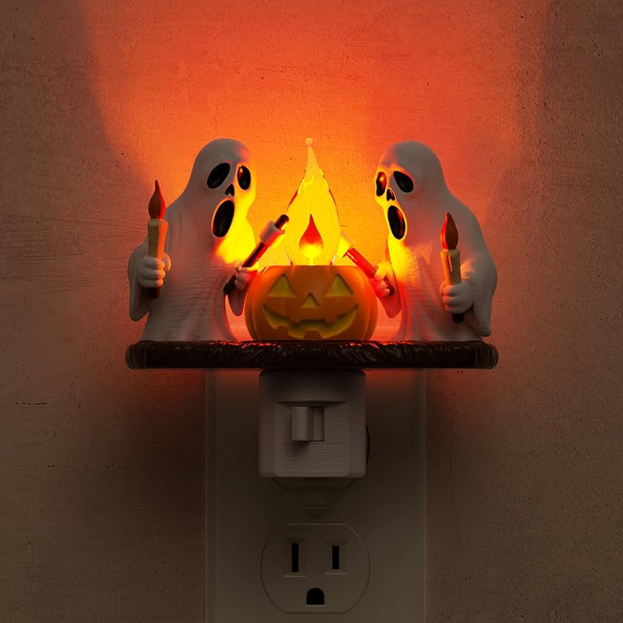 L LOHAS LED Halloween Night Light,Ghost Campfire Nightlight,Campfire Flickering Night Lights Plug... | Amazon (US)