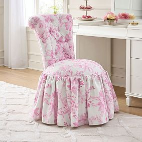 LoveShackFancyTufted Swivel Vanity Chair | Pottery Barn Teen