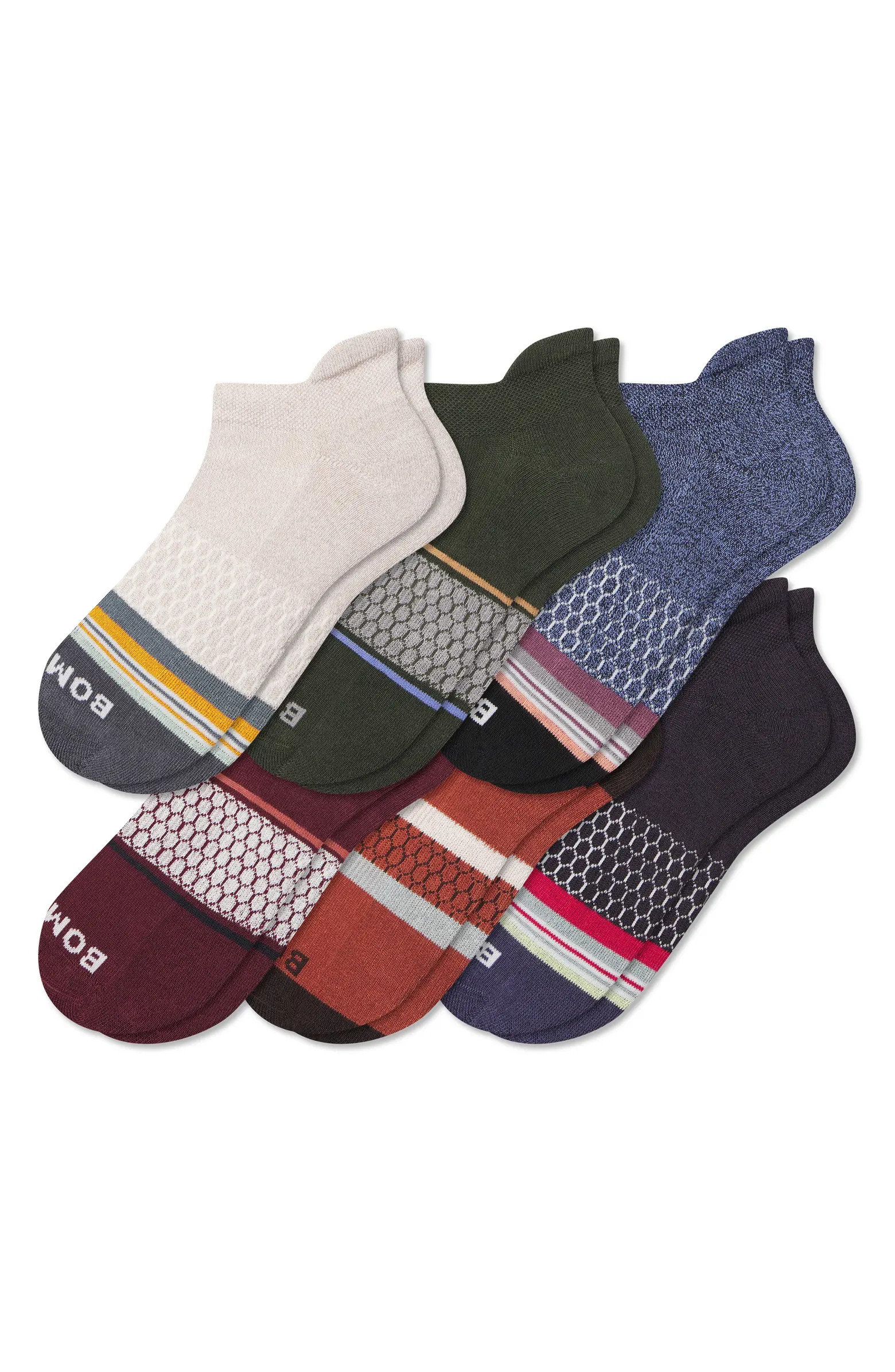 Assorted 6-Pack Stripe Ankle Socks | Nordstrom
