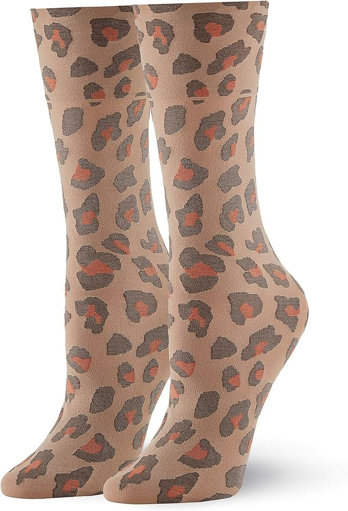 HUE Women's Leopard Trouser Sock | Amazon (US)