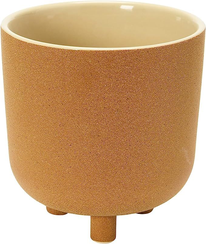 Bloomingville Stoneware Footed Planter, Terracotta,7" L x 7" W x 7" H | Amazon (US)