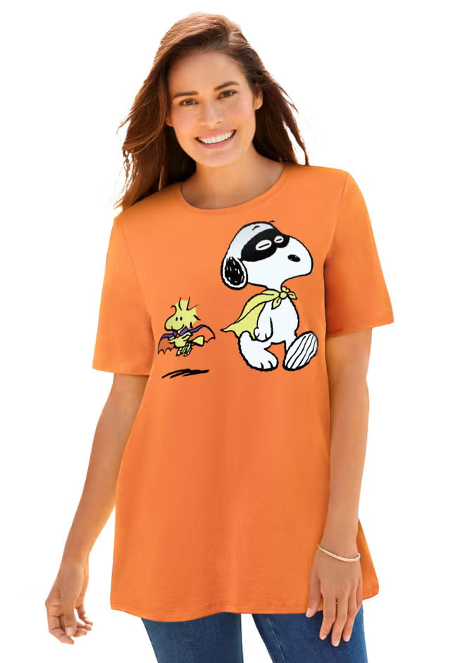 Peanuts Snoopy Costume Halloween Tee | Woman Within