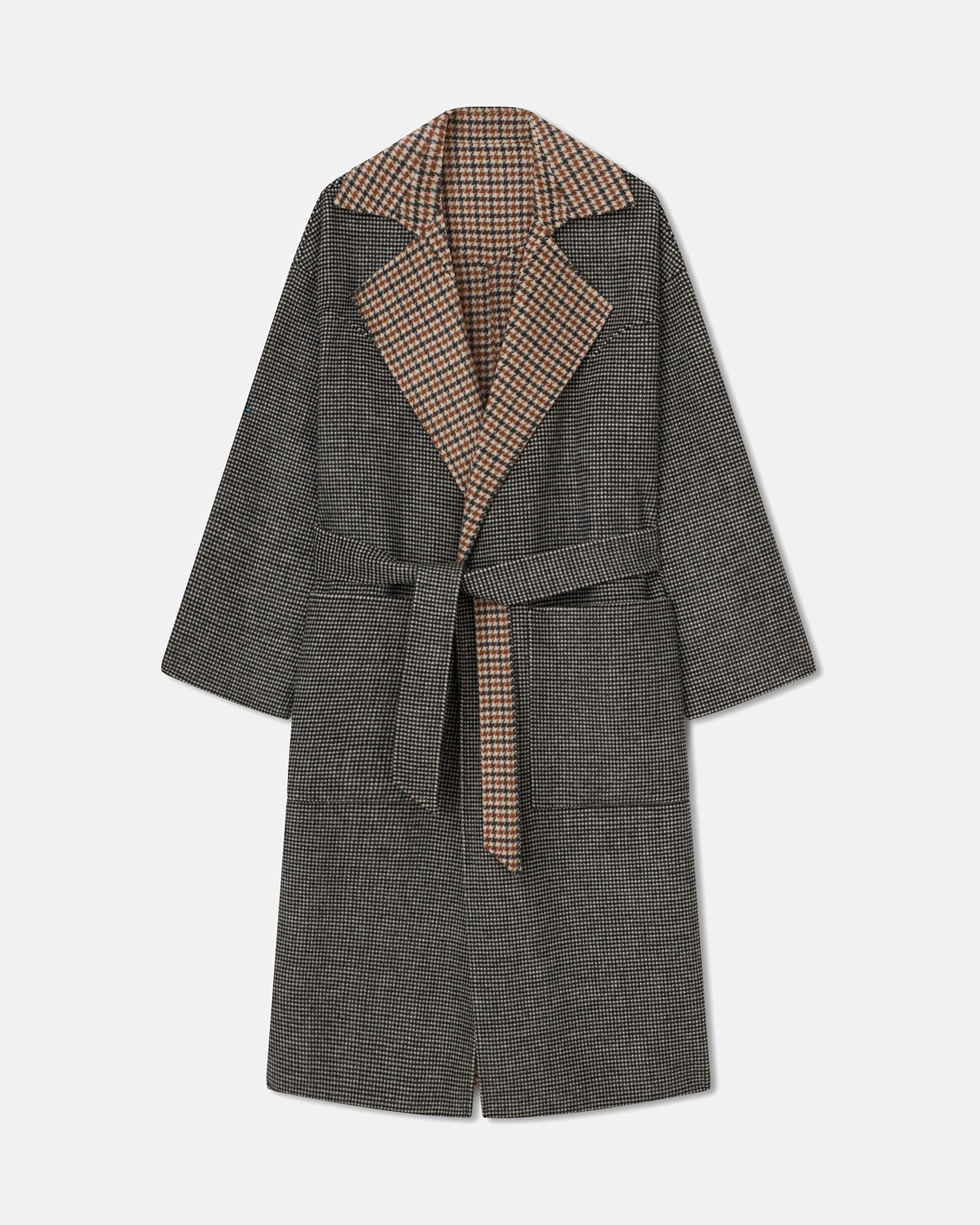 Reversible oversized robe coat - Check | Nanushka