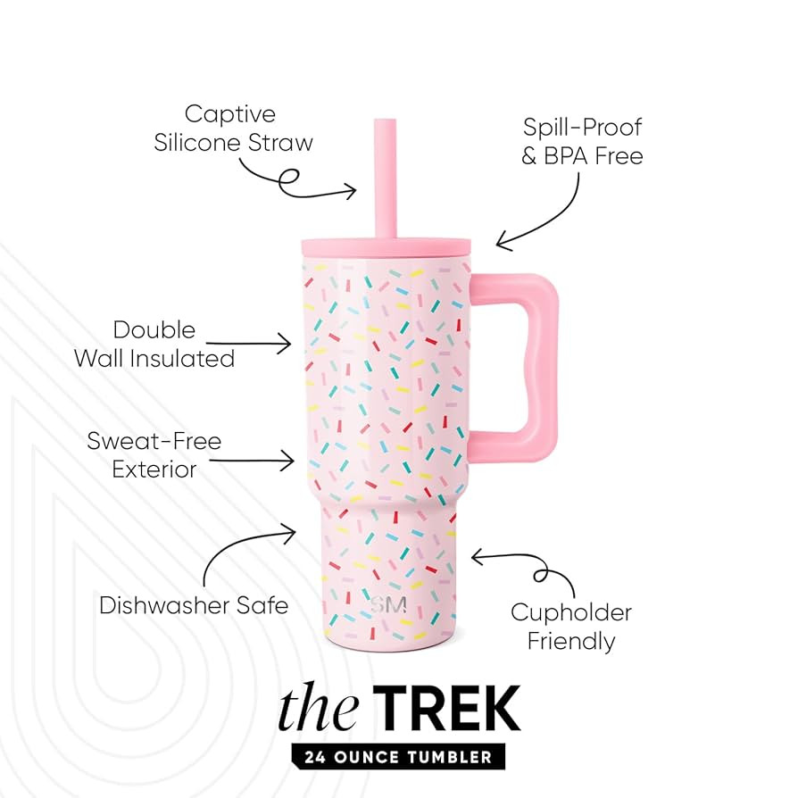 Simple Modern Kids 24 oz Tumbler with Handle and Silicone Straw Lid | Spill Proof and Leak Resist... | Amazon (US)