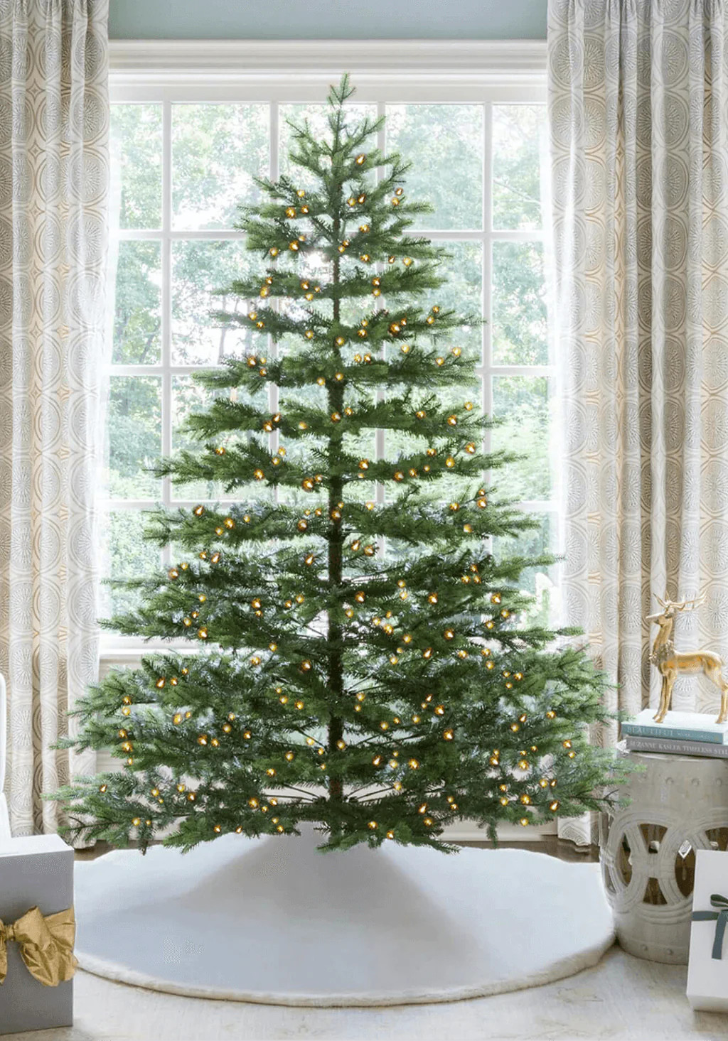 7.5' Rushmore Fir Quick-Shape Tree 750 Warm White Led Lights | King of Christmas