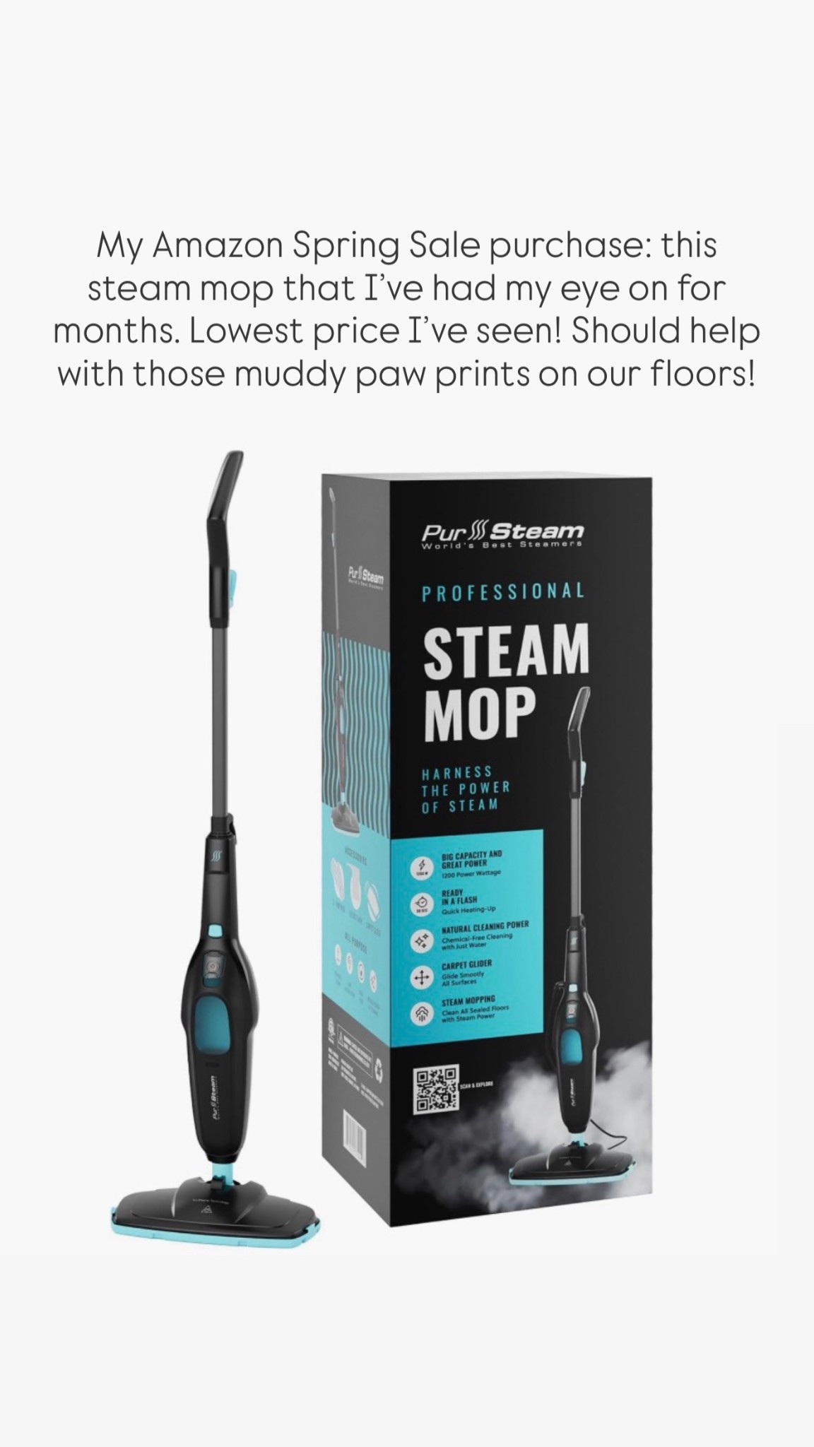My Amazon Spring Sale purchase: this steam mop that I’ve had my eye on for months. Lowest price I’ve seen! Should help with those muddy paw prints on our floors!

#LTKmomlife #LTKSaleAlert #LTKHome