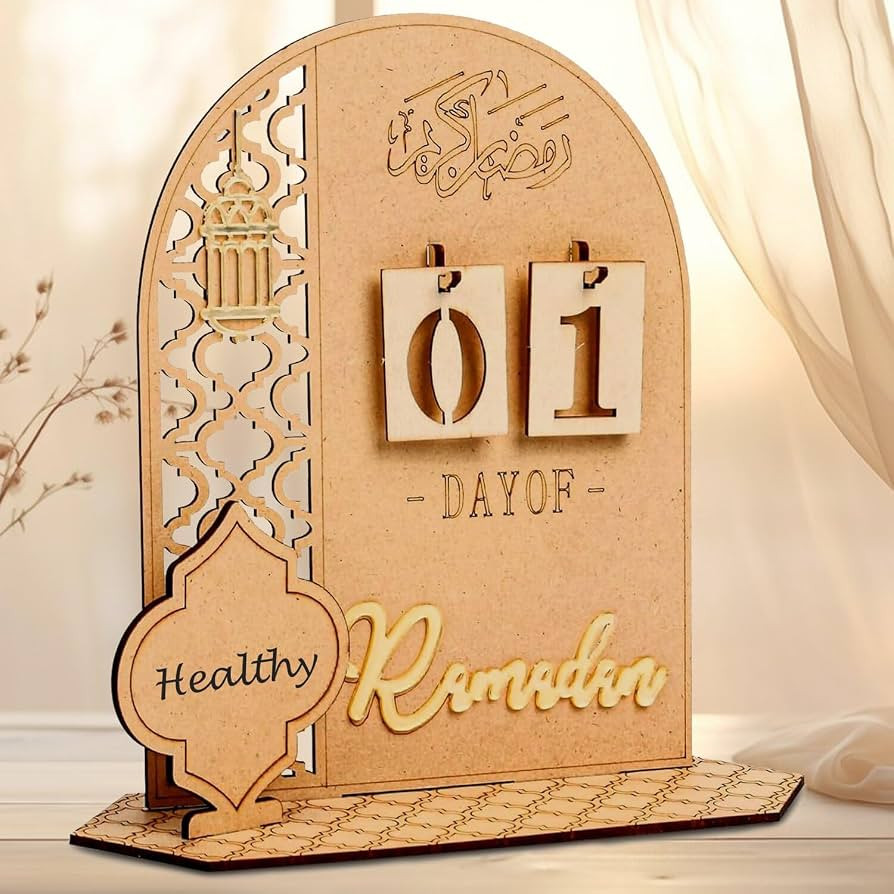 Ramadan Advent Calendar Wooden Countdown Calendars Decorations for Home, 30 Days Til Eid, Ramadan... | Amazon (UK)