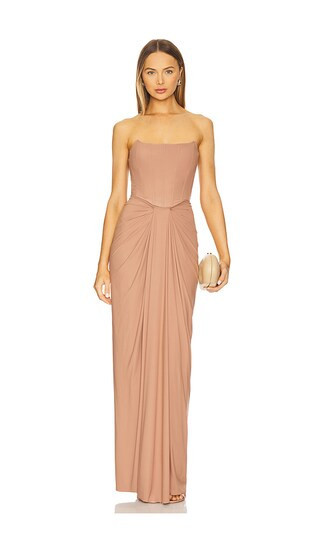Deme by Gabriella x REVOLVE Pearl Gown in Brown. - size M | Revolve Clothing (Global)