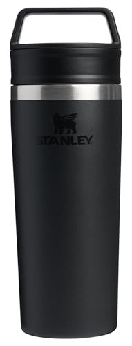 STANLEY Cafe To Go Travel Mug 16 oz | Leakproof Two-Part Drink Through Lid | Tumbler Cup for Coffee, Tea and Drinks | Insulated Stainless Steel Coffee Mug | BPA-Free | Black 2.0 | Amazon (US)