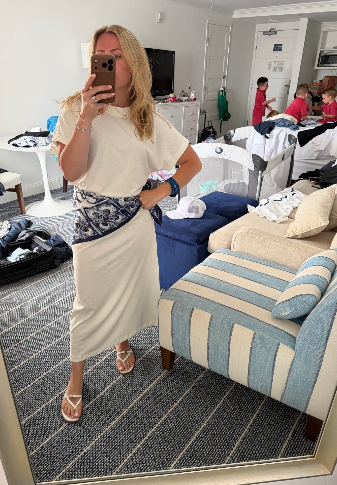 vacation outfit , scarf elevated tshirt maxi dress (my dress is old from H&M)

#LTKootd #LTKmomlife #LTKPetite