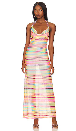 Eros Midi Dress in Pink | Revolve Clothing (Global)