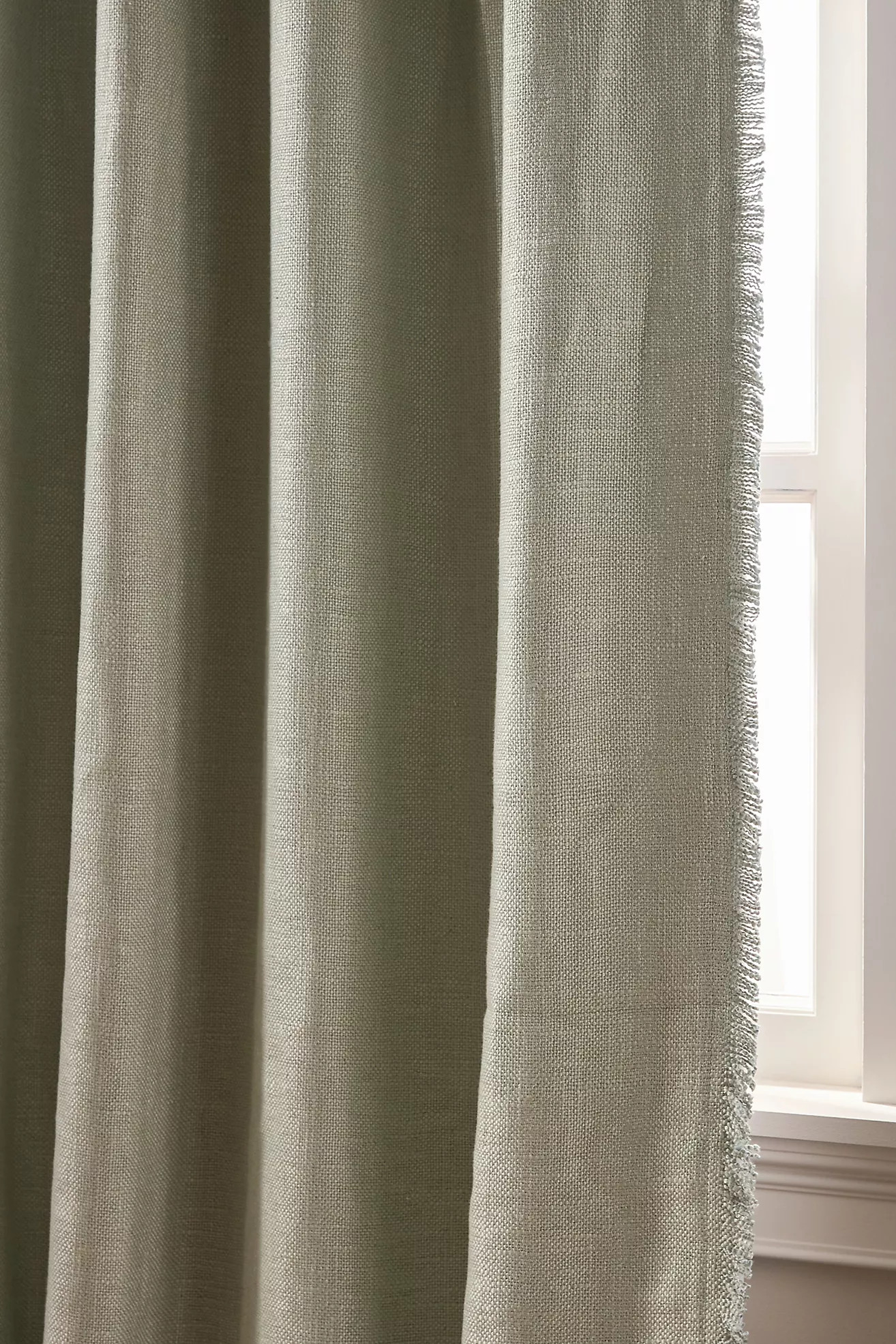 Luxe Linen Blend Woven Blackout Curtain | Anthropologie (US)