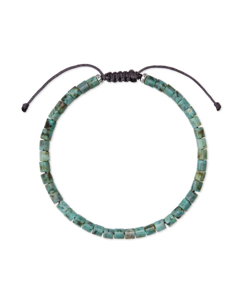 Grey Oxidized Sterling Silver Corded Bracelet in Turquoise Jasper | Kendra Scott