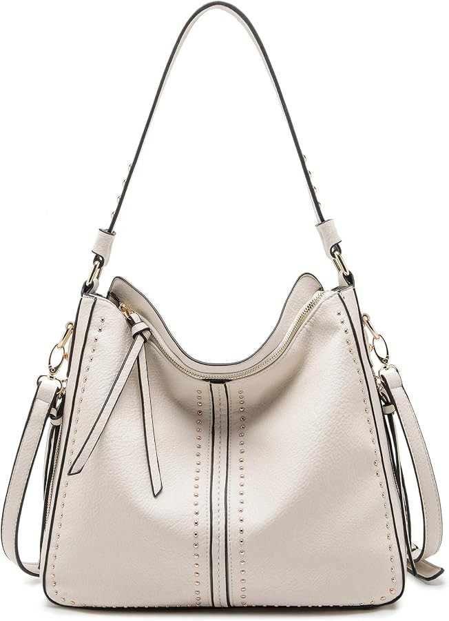 Montana West Hobo Handbag for Women Large Purses and Handbags with Studs and Crossbody Strap | Amazon (US)