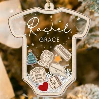 Baby's First Christmas Ornament, Baby 1st Christmas Ornaments, Custom Baby Name Christmas Gift, 4... | Etsy (IT)