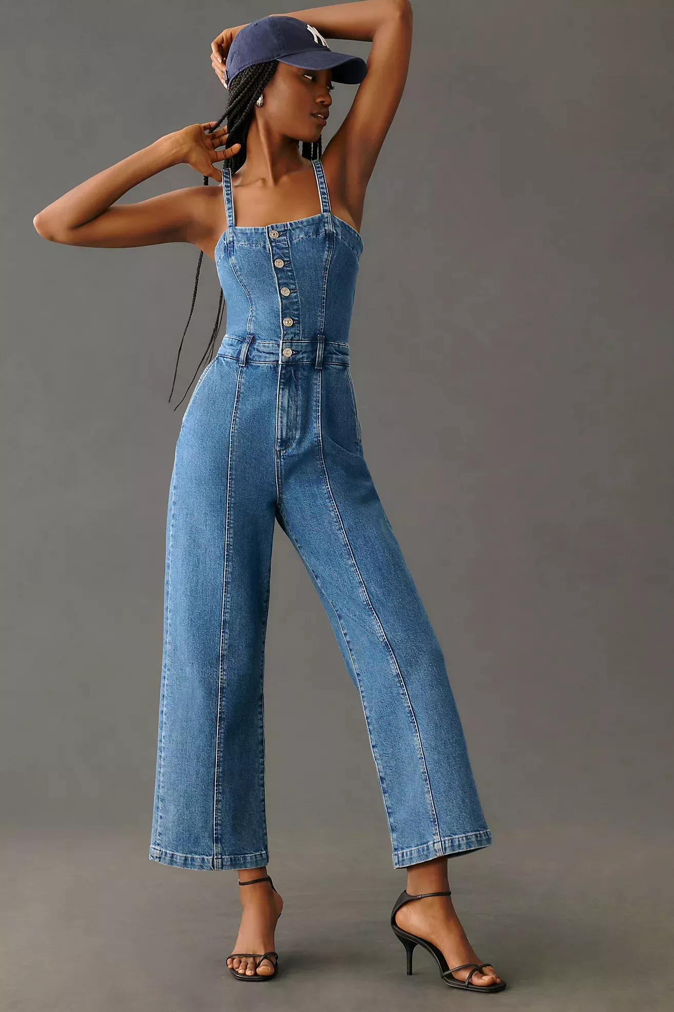 So Mila Denim Flare Jumpsuit - … curated on LTK