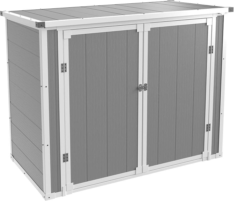 Storage Shed Outdoor Plastic Garden Shed Tool Resin Shed with Floor Waterproof Horizontal Storage... | Amazon (US)