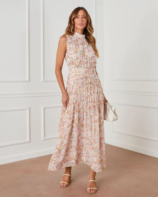 Amerie Tiered Chiffon Floral Maxi Dress | VICI