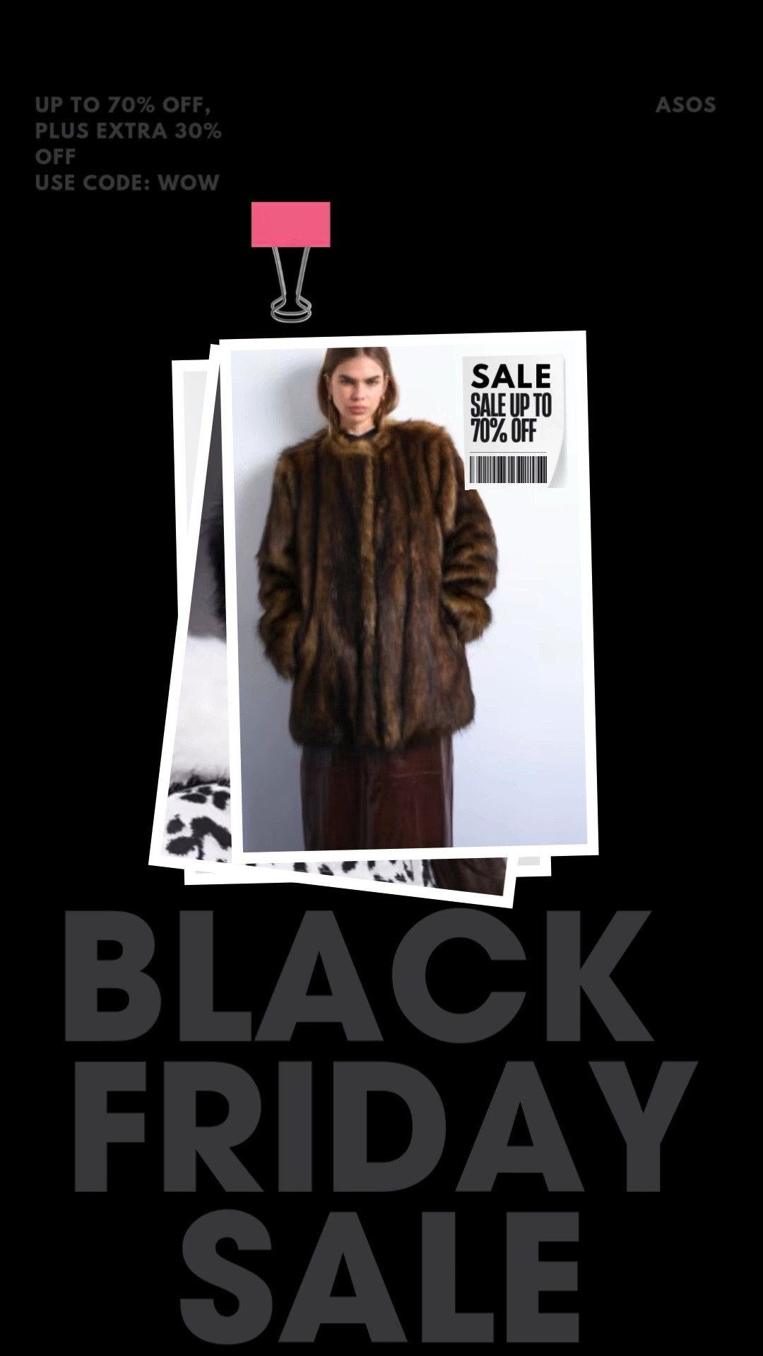 ASOS Black Friday Sale up to 70% off almost everything. Plus, extra 30% off with code: WOW 

This one is for the faux fur lover in you. 

#LTKHoliday #LTKCyberWeek #LTKSaleAlert