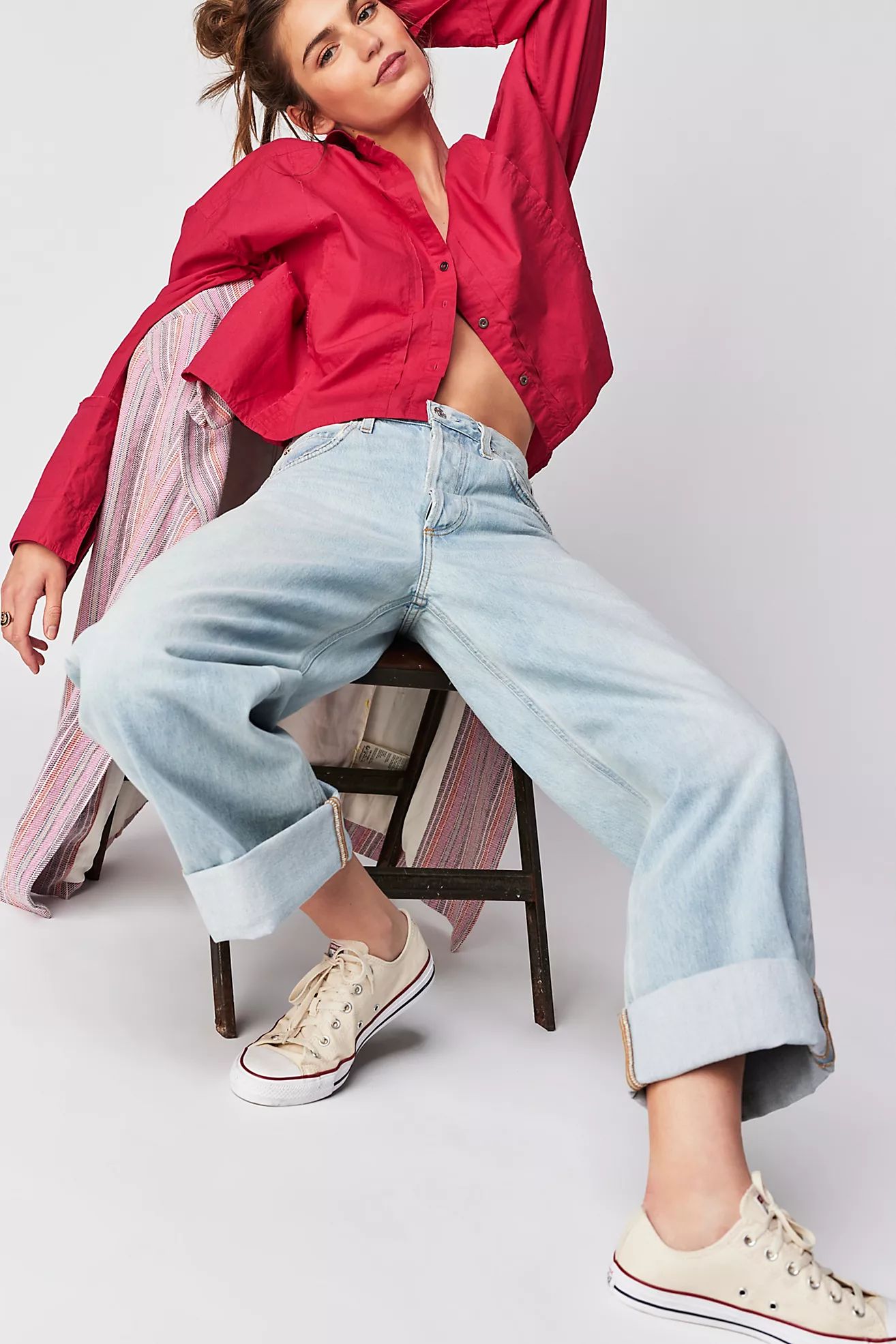 Citizens of Humanity Ayla Baggy Cuffed Crop Jeans | Free People (UK)