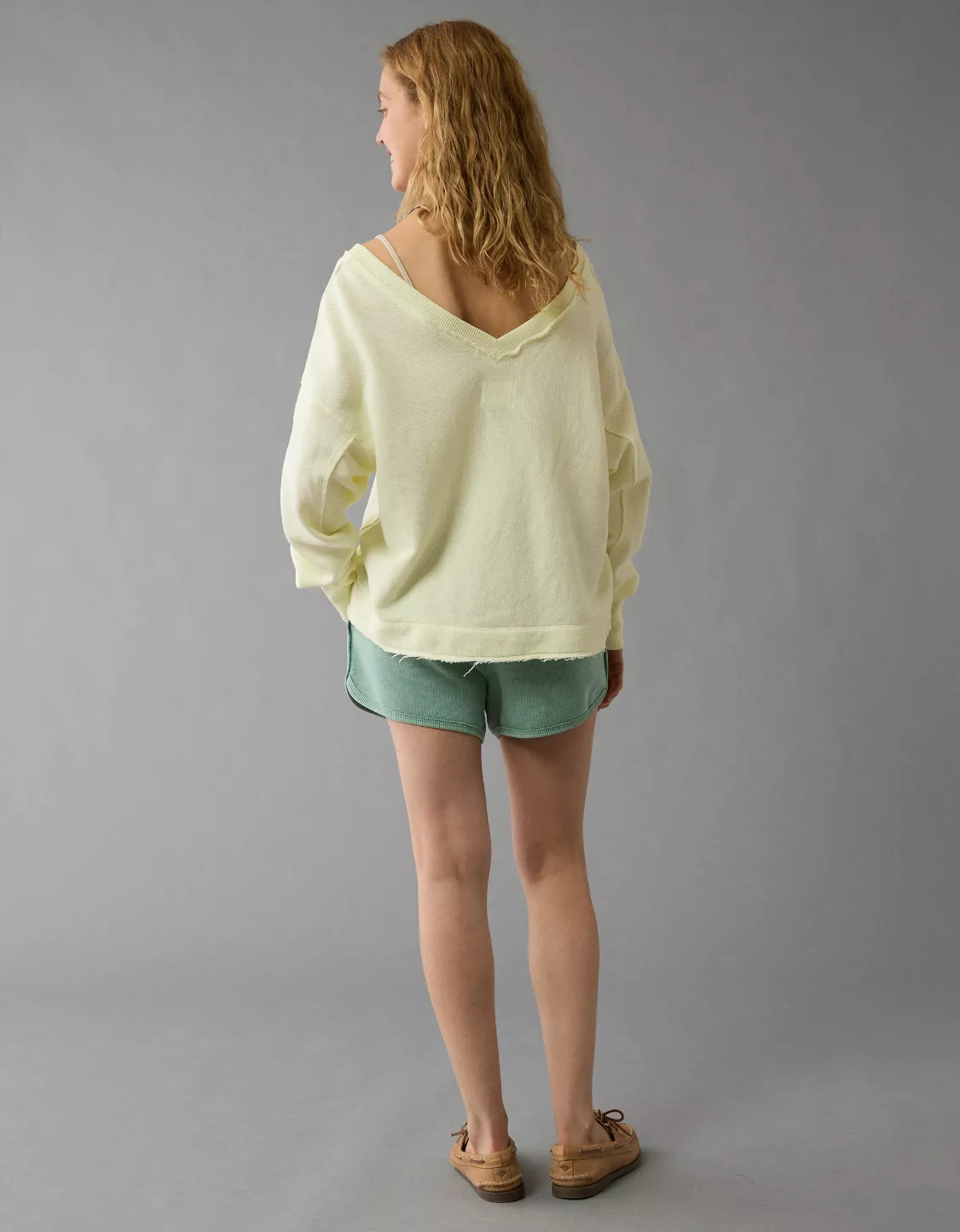 AE Saltwash Double V-Neck Sweatshirt | American Eagle Outfitters (US & CA)