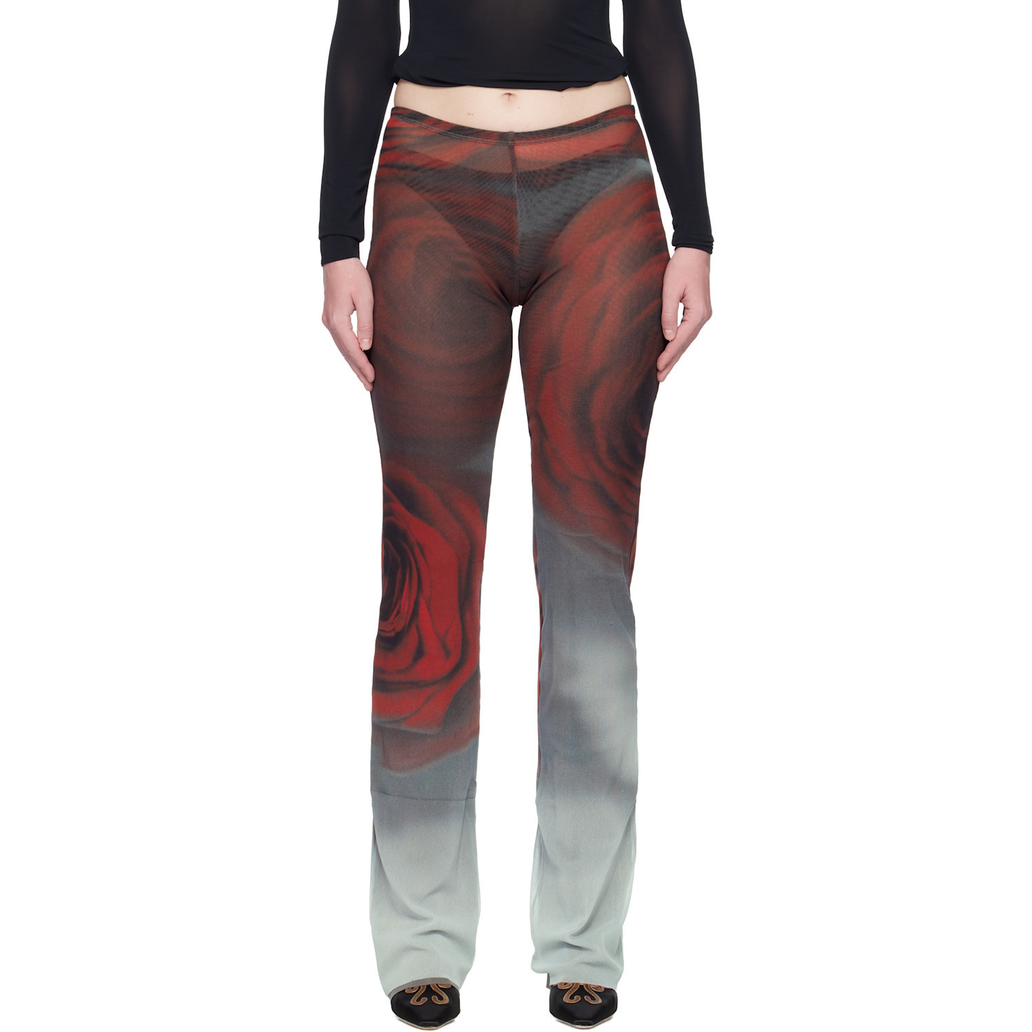 Jean Paul Gaultier Red 'The Blurry Roses' Lounge Pants | SSENSE