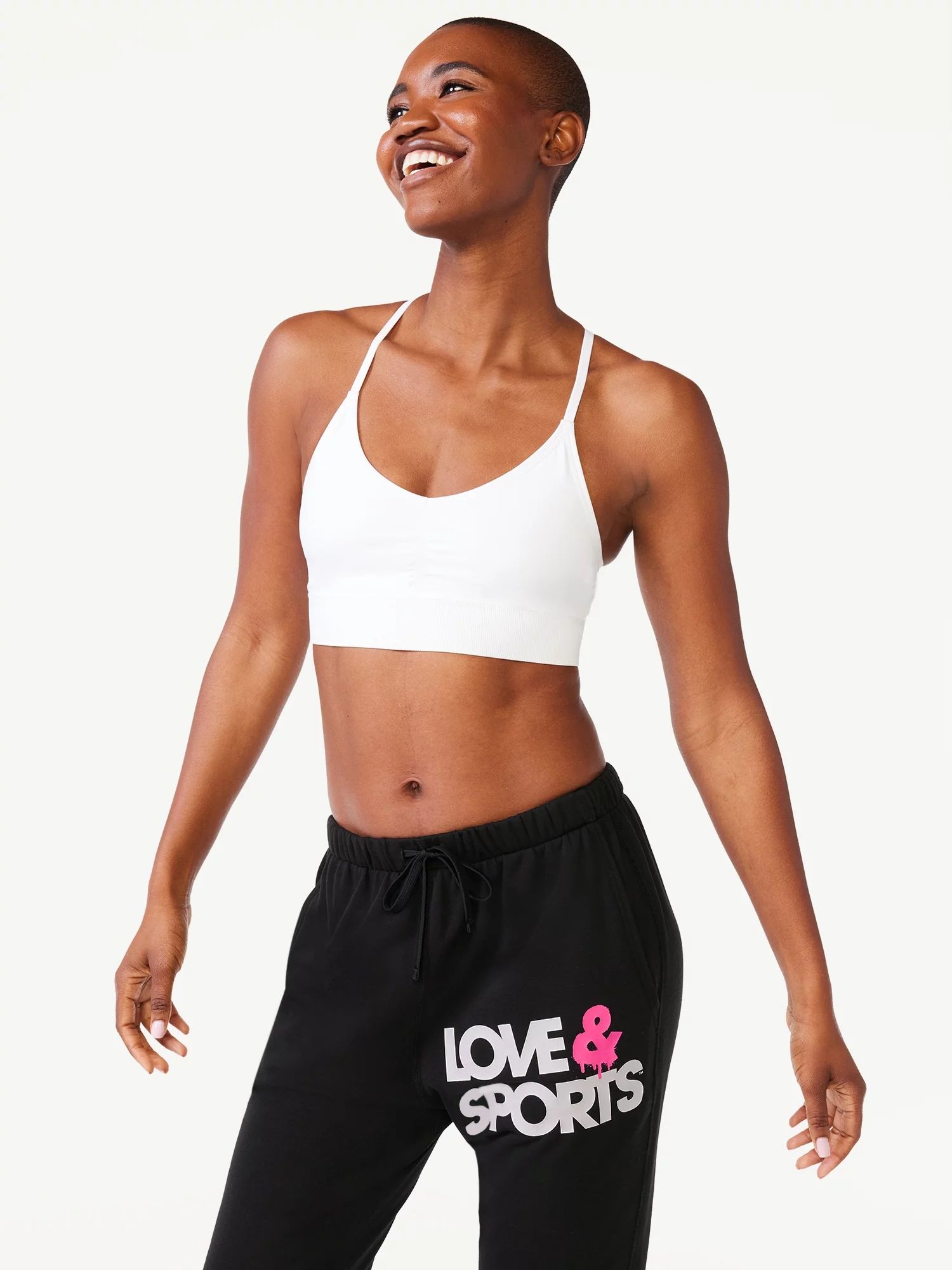 Love & Sports Women's Seamless V-Neck Sports Bra, Sizes XS-2XL | Walmart (US)