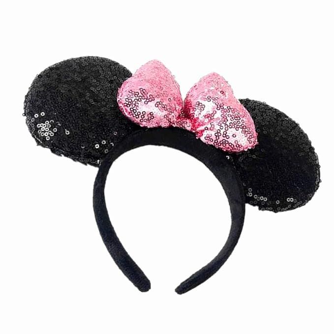 WLFY Minnie Mouse Ears Headbands for Women, mouse ears for Girls，Mouse ears Party Princess Deco... | Amazon (US)