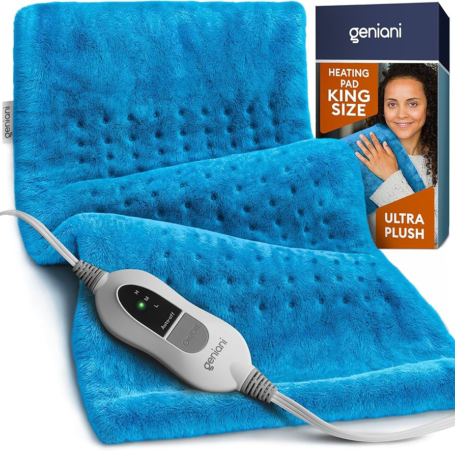 GENIANI Heating Pad for Back Pain & Cramps Relief, FSA HSA Eligible, Auto Shut Off, Machine Washa... | Amazon (US)