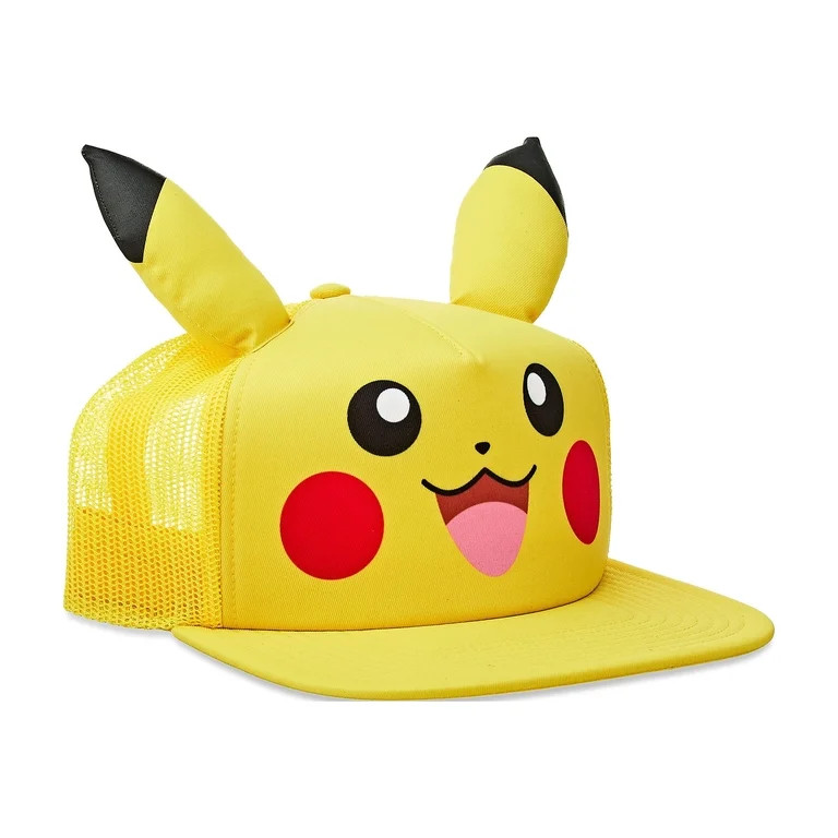 Pokemon Big Face Pikachu Novelty Baseball Cap Hat | Walmart (US)