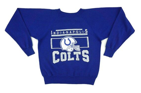 Colts Sweatshirt Mens Size S 80s 90s Indianapolis Colts Pullover Atlantic NFL Vintage Sweats Made... | Etsy (US)