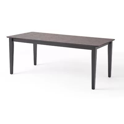 Tyrel Rectangular Farmhouse Dining Table Latitude RunÂ® Color: Black | Wayfair North America