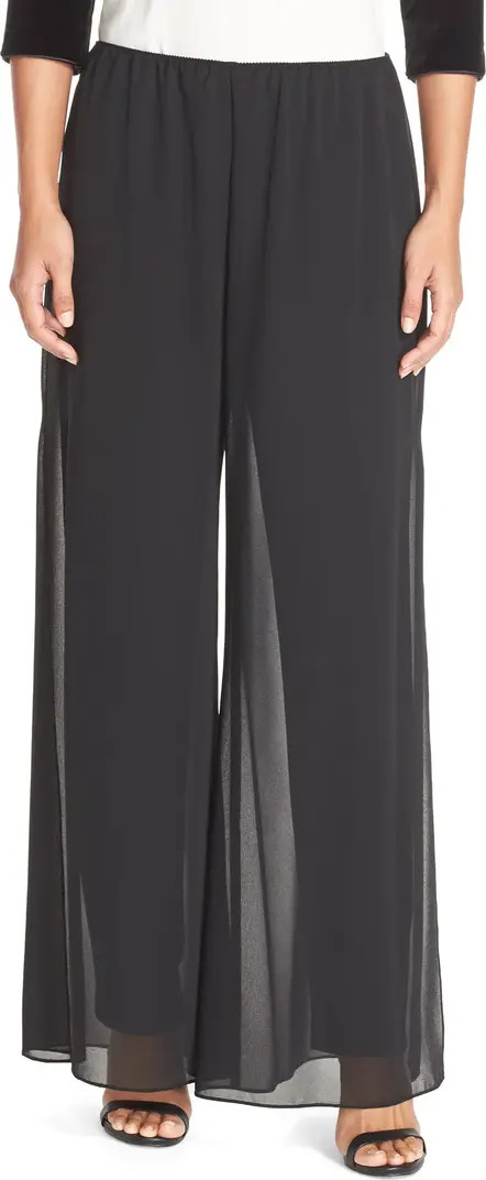 Alex Evenings Georgette Overlay Pants | Nordstrom | Nordstrom
