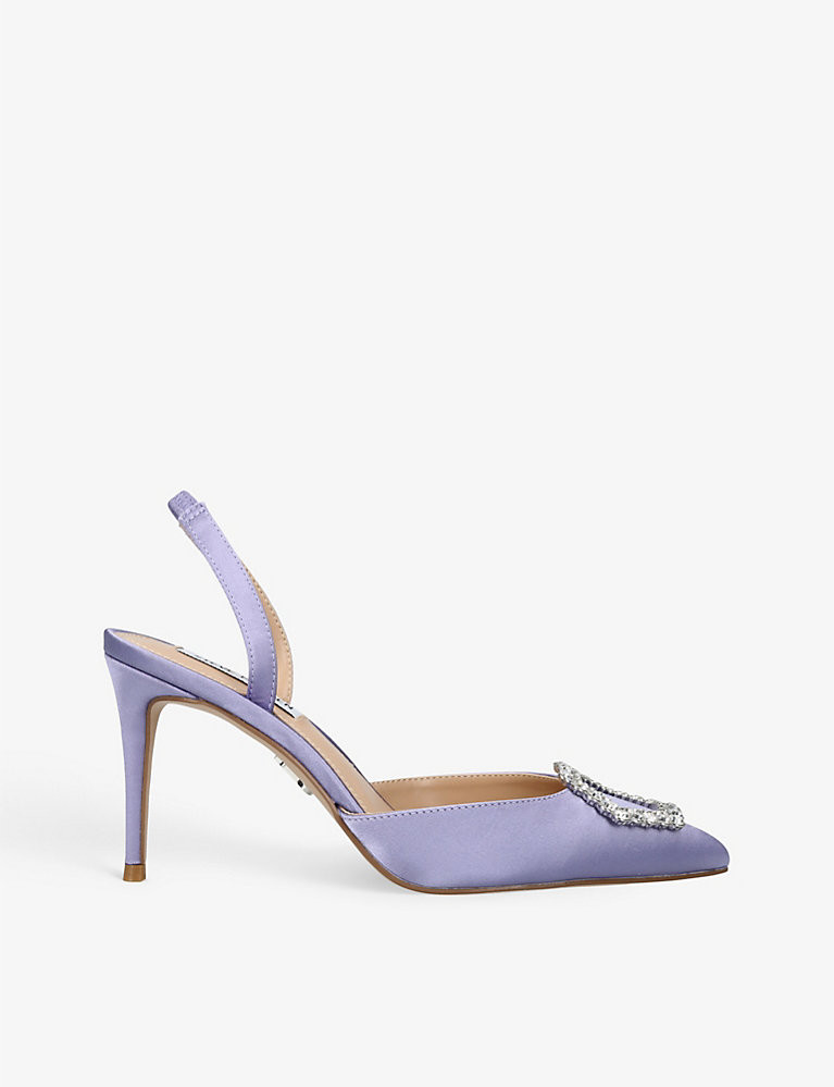 Lucent embellished satin slingback sandals | Selfridges