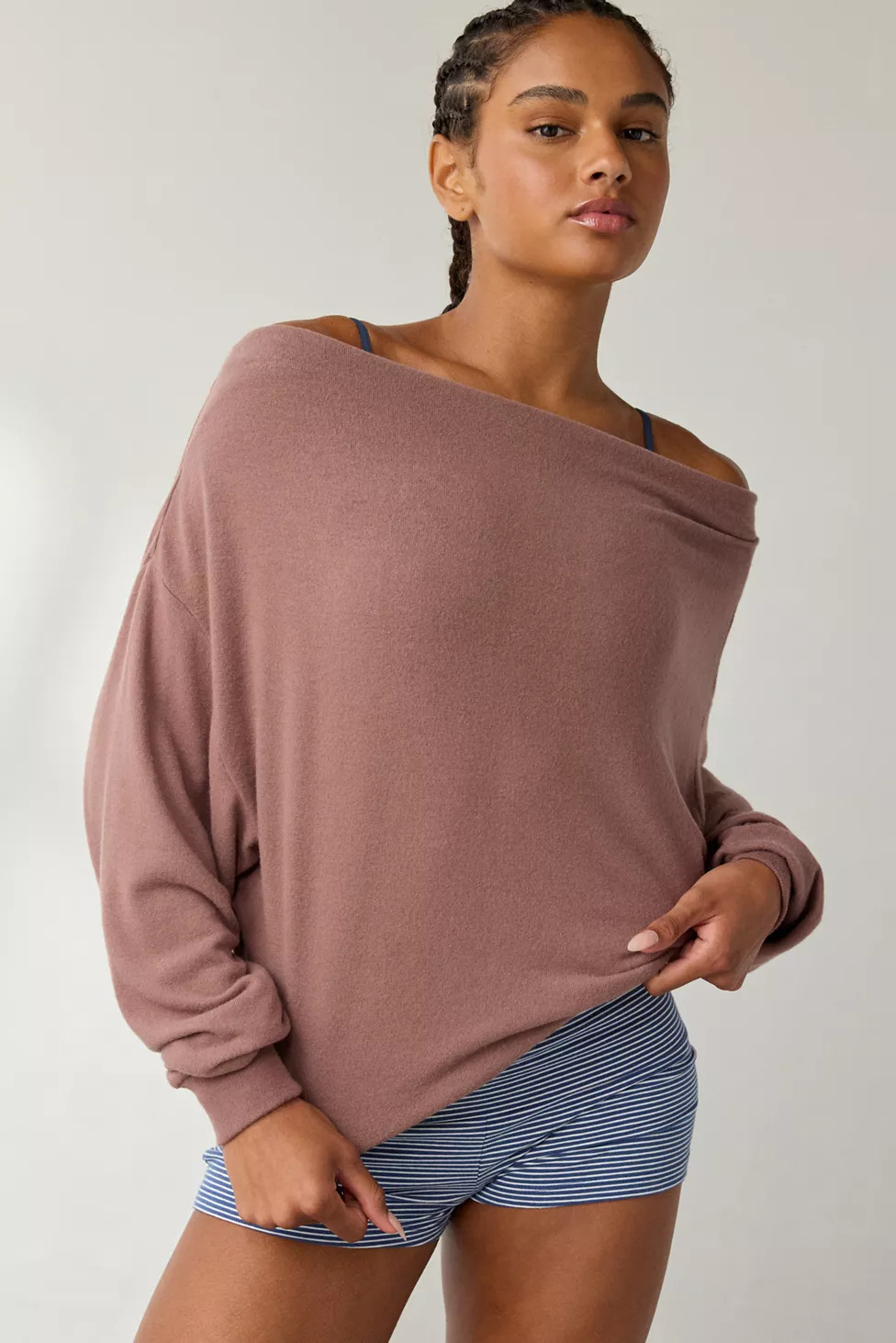 Out From Under Clarity Cozy Knit Off-The-Shoulder Top | Urban Outfitters (US and RoW)