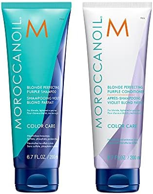 Moroccanoil Blonde Perfecting Purple Shampoo and Conditioner Bundle | Amazon (US)