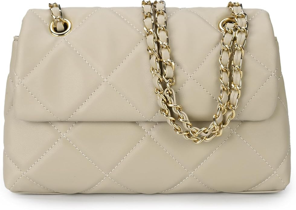 Gladdon Quilted Crossbody Purses for Women Small Ladies Shoulder Bags with Chain Trendy Clutch Pu... | Amazon (US)