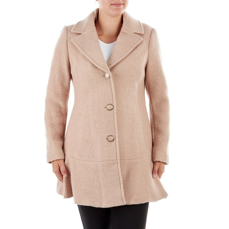 Wool Blend Peplum Coat | Burlington Coat Factory